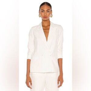 NWT All Saints Clea White Pin Striped Blazer— Womens size 4